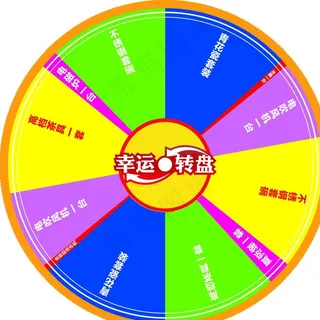 幸运转盘 抽奖 彩色图片