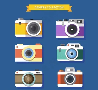 扁平化照相机矢量素材图片