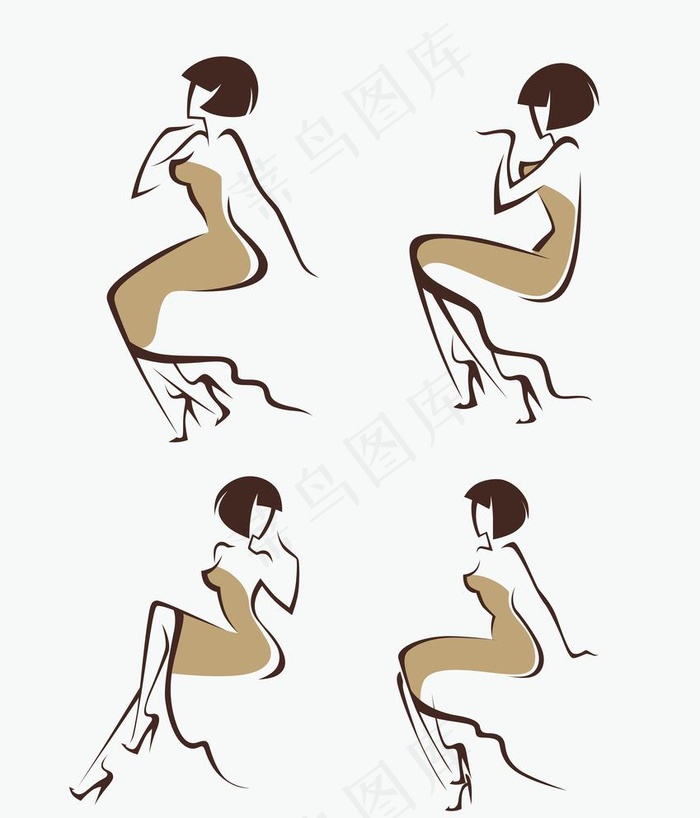 手绘女性图片