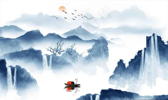 山水水墨画图片 山水水墨画图片