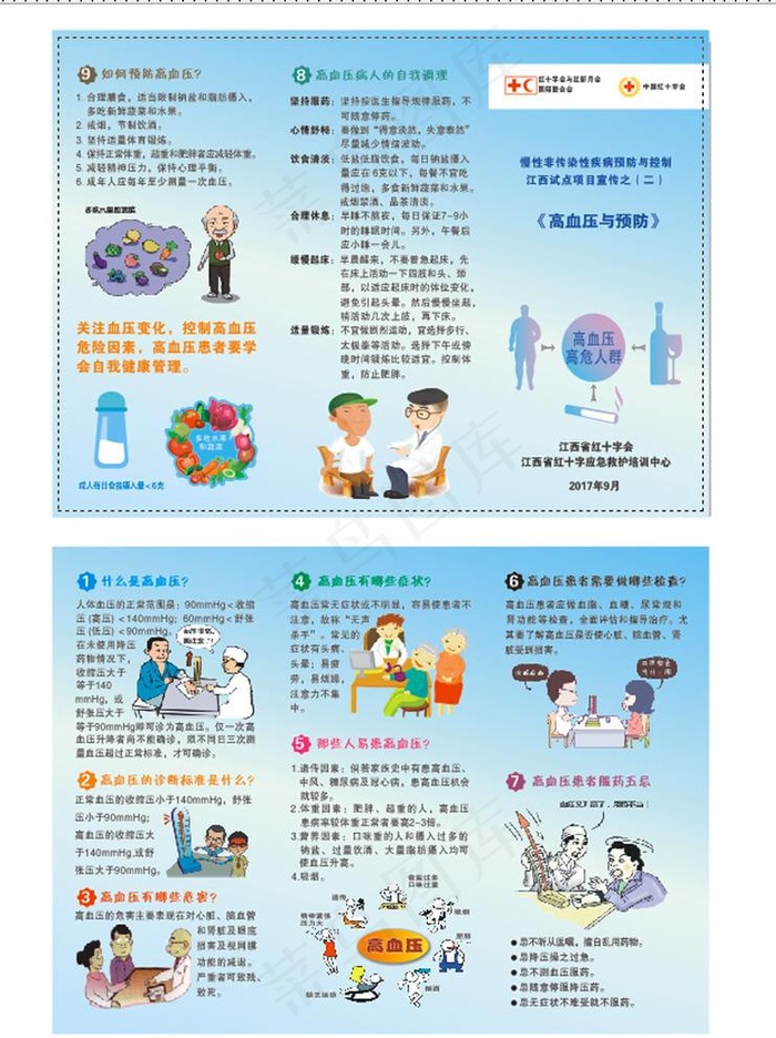 高血压折页图片cdr矢量模版下载