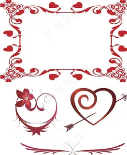 一箭穿心 心形边框图片