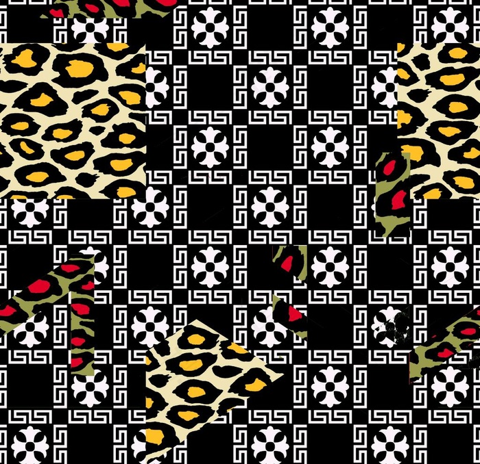 链条 豹纹 设计 大牌 图案图片