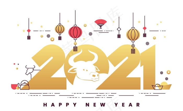 2021新年图片eps,ai矢量模版下载