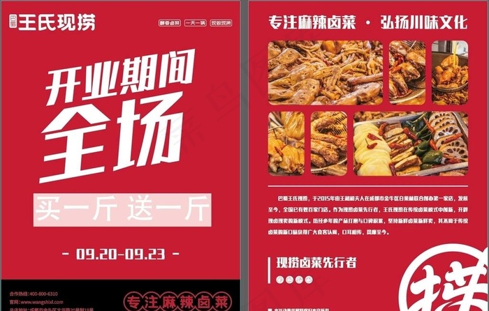王氏现捞 dm宣传单图片ai矢量模版下载