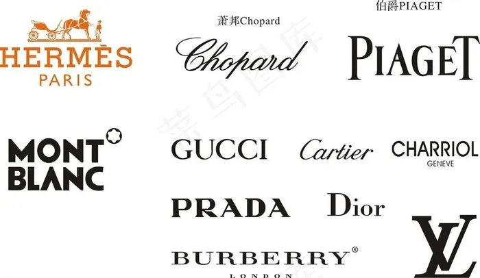 奢侈品LOGO图片cdr矢量模版下载