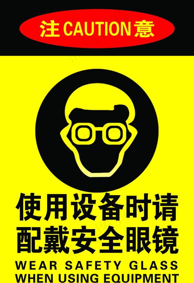 配戴安全眼镜图片