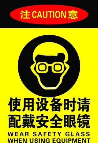 配戴安全眼镜图片