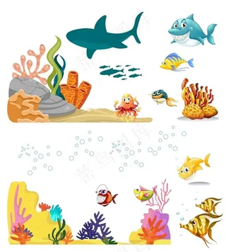 海底装饰 海底珊瑚 石头图片