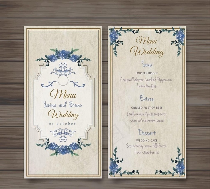 老式婚宴菜单图片