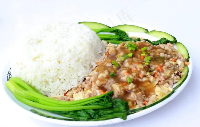 肉饼饭图片
