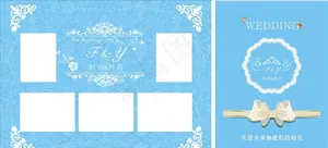 蓝色婚礼背景图片