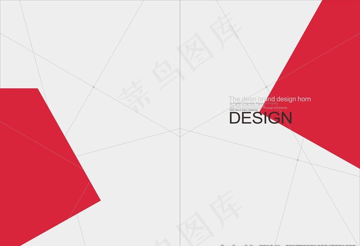 红色封面灰色图片cdr矢量模版下载