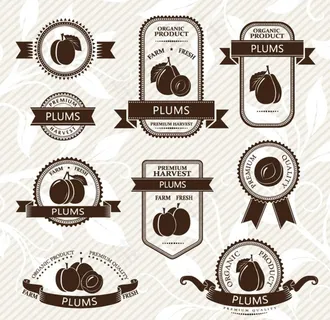 创意李子标签图片 创意李子标签图片