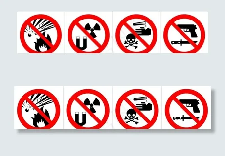 禁止携带托运易燃易爆物品图片