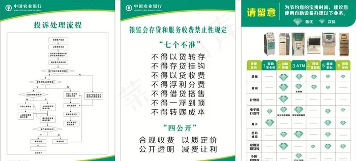 银行提示制度牌图片(210X297)cdr矢量模版下载