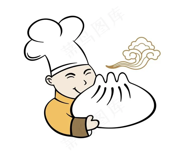 包子厨师图片cdr矢量模版下载