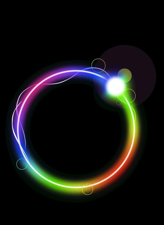 七彩光晕圈图片
