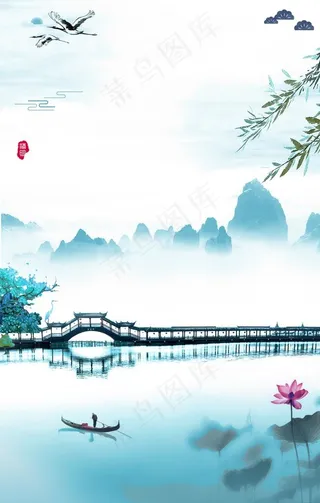 中国山水水墨画图片