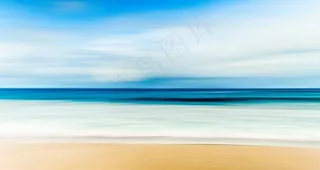 梦幻海洋 沙滩 天空图片