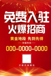 招商海报 店面招租图片