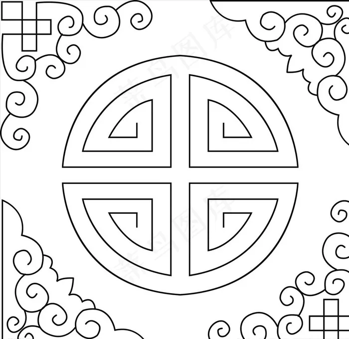 蒙古图案 蒙古元素 蒙古边框图片