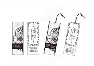 高档女性花纹吊牌图片