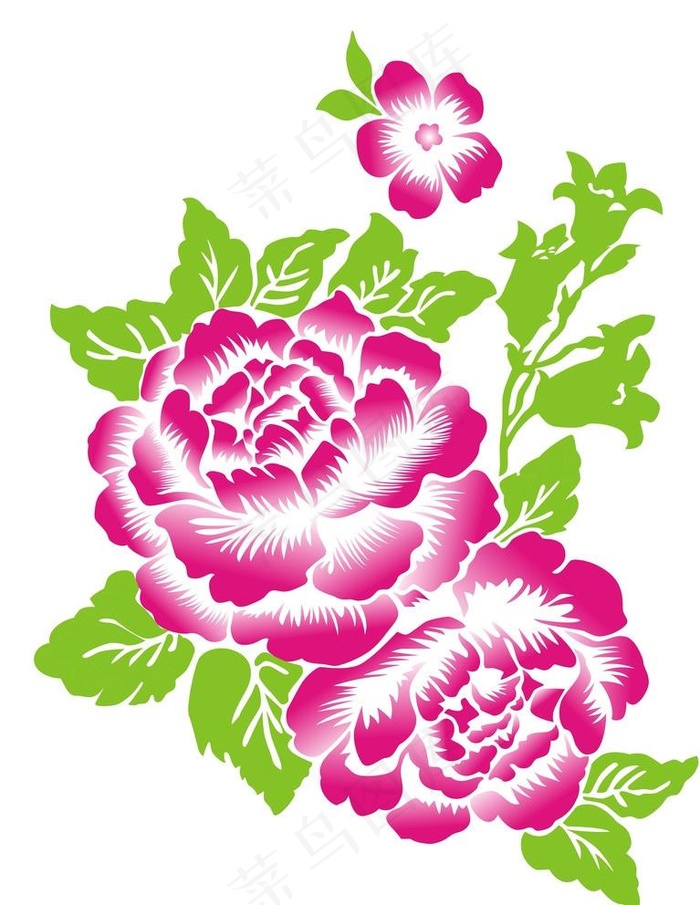 玫瑰图片cdr矢量模版下载