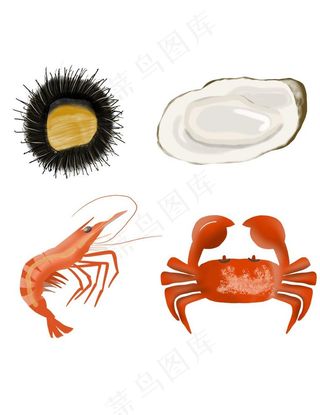 海鲜插画素材图片