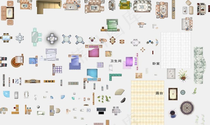 户型图素材图片(8194X5118(DPI:100))psd模版下载
