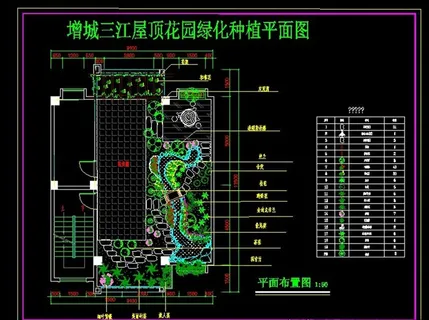 屋顶花园CAD平面图图片