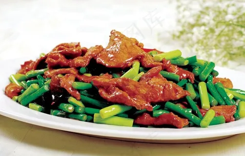 蒜苔过油肉片图片 蒜苔过油肉片图片