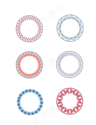 圆形图标适合纹样图案图片
