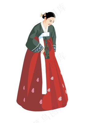 韩国人物插画图片