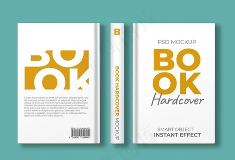 书籍封面封底样机贴图效果图图片