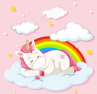 彩虹独角兽图片