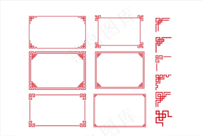 中式边框素材图片cdr矢量模版下载