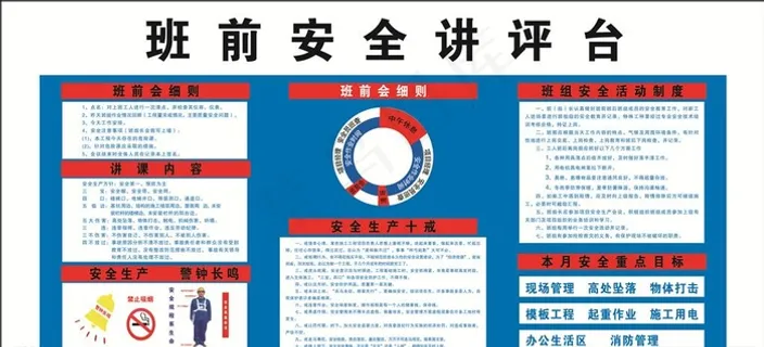 班前安全讲评台图片