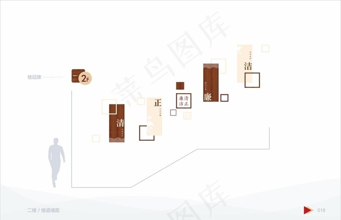 楼道党建文化图片cdr矢量模版下载