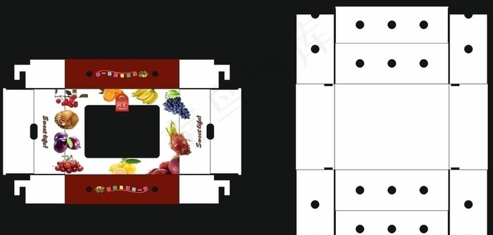 缤纷水果盒图片cdr矢量模版下载