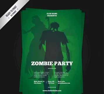 绿色僵尸海报图片