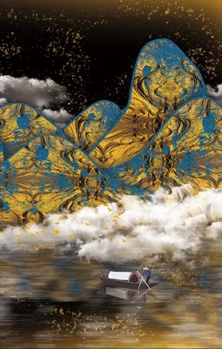 抽像风景装饰画图片