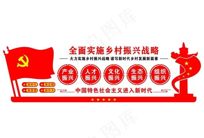 党建引领乡村振兴图片cdr矢量模版下载