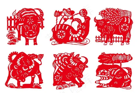 剪纸牛图片 剪纸牛图片