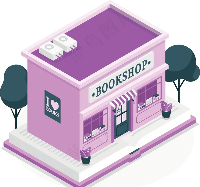 BOOKSHOP书店图片eps,ai矢量模版下载