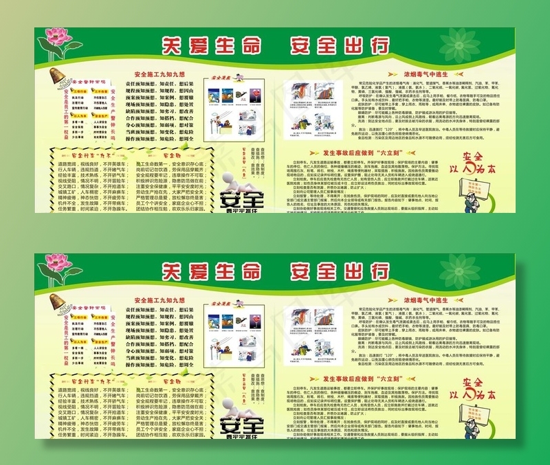 安全生产宣传栏图片cdr矢量模版下载