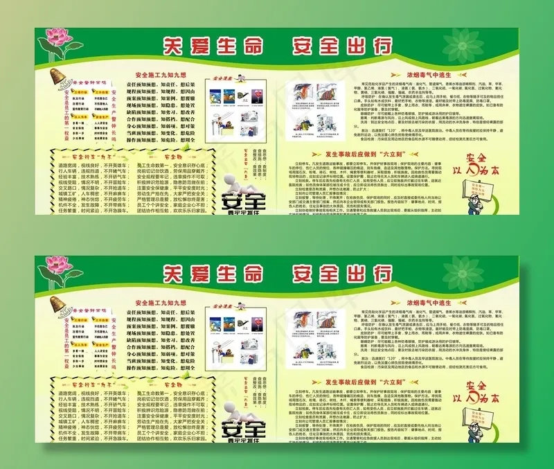 安全生产宣传栏图片cdr矢量模版下载