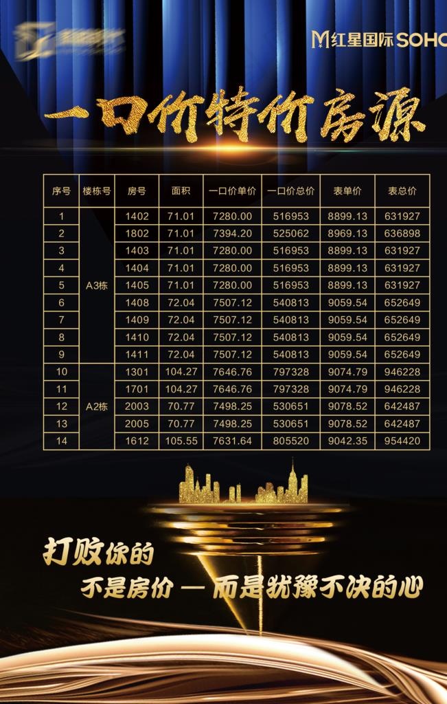 黑金蓝背景地产表格活动朋友圈图片(1260X1890(DPI:80))psd模版下载