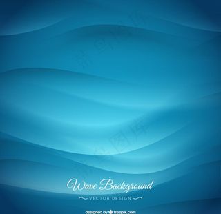 时尚蓝色波动矢量背景图片