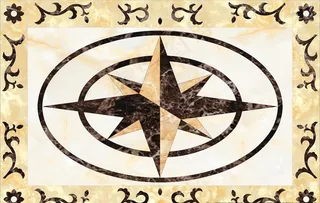 长方形简欧花纹地板图片